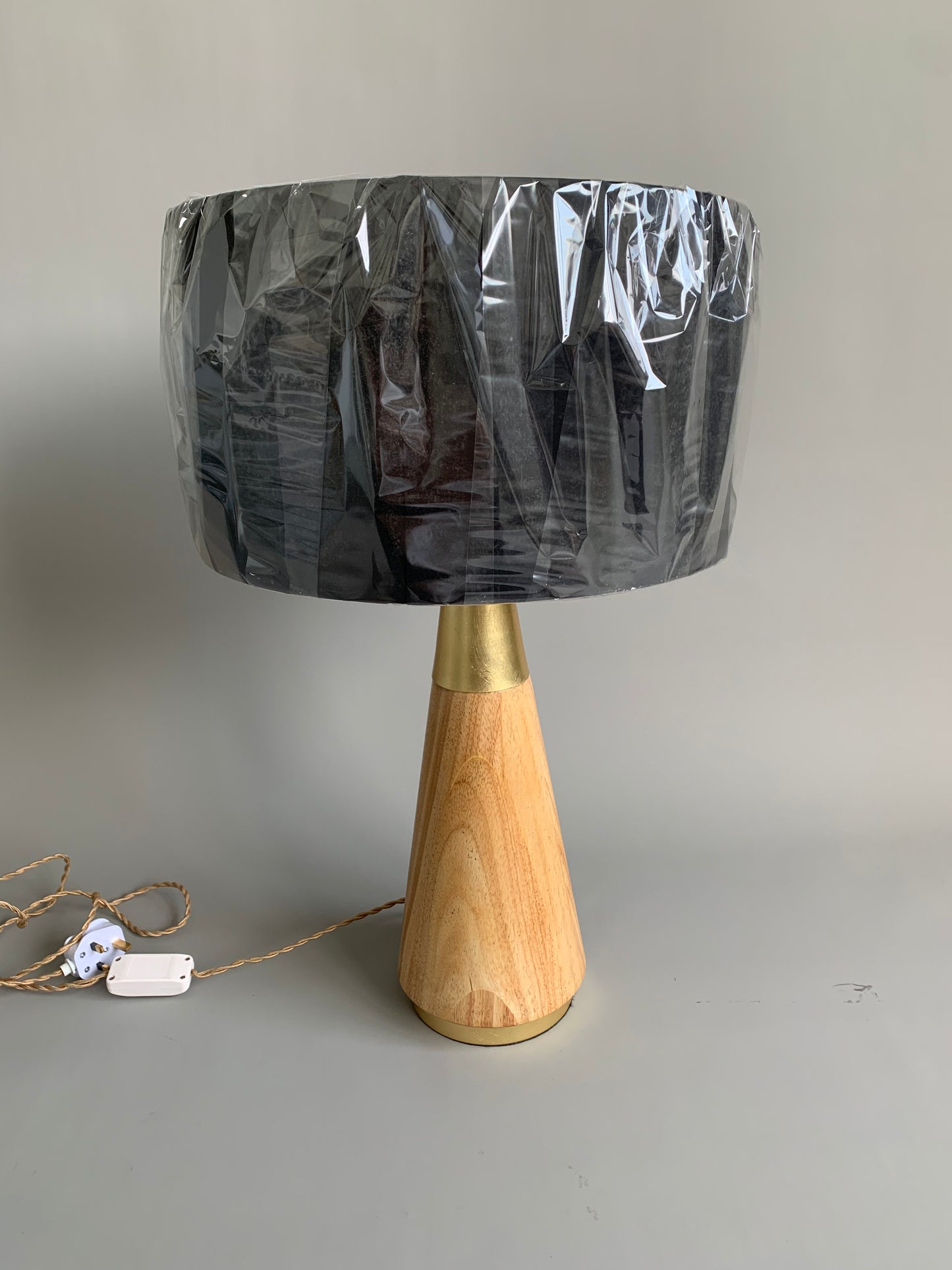 UCM Natural Solid Wood Texture Table Lamp