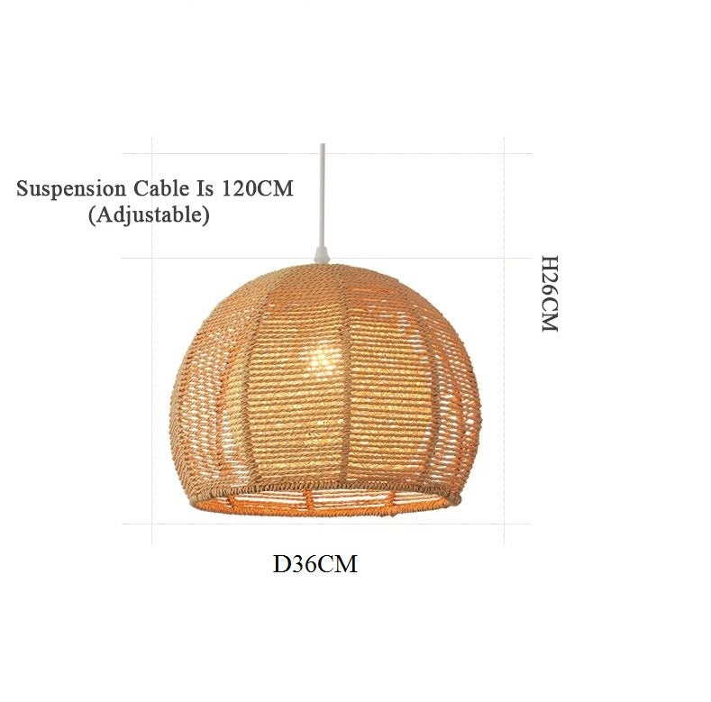 Elegant Designs Hemp Rope Chandelier Pendant Light