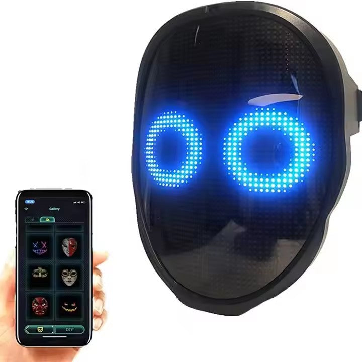 Led Mask with Bluetooth Programmable App, Shining Led Light Up Face Mask