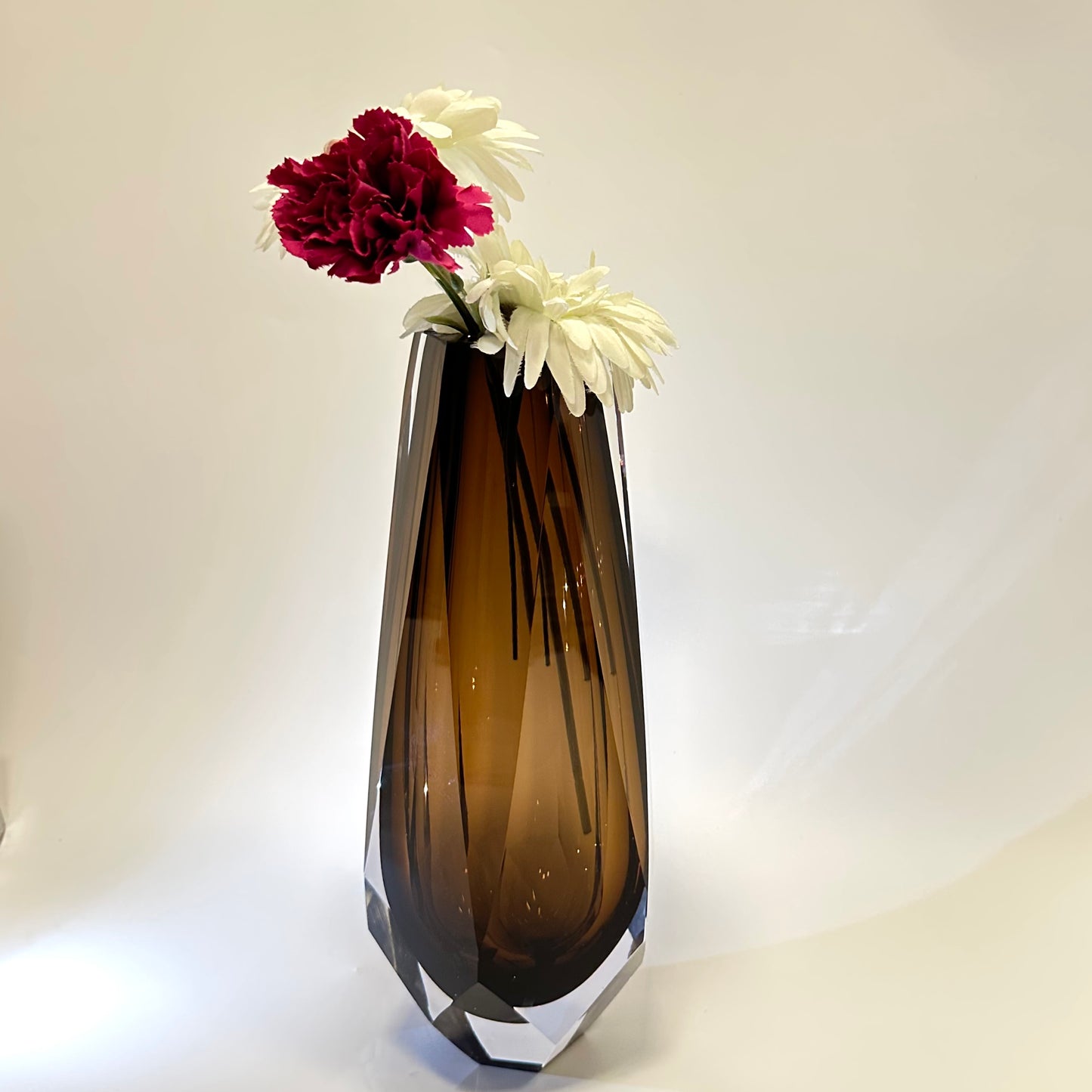 Hand Blown Glass Vase, Unique Glass Vase