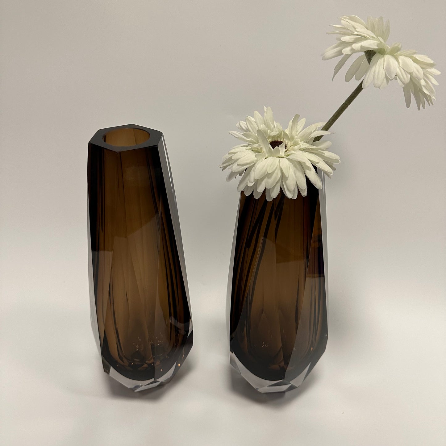 Hand Blown Glass Vase, Unique Glass Vase