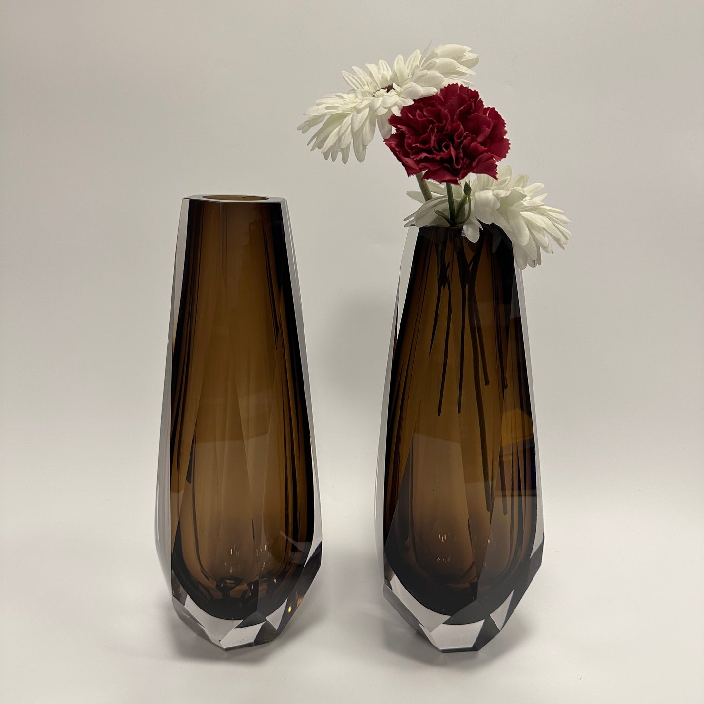 Hand Blown Glass Vase, Unique Glass Vase