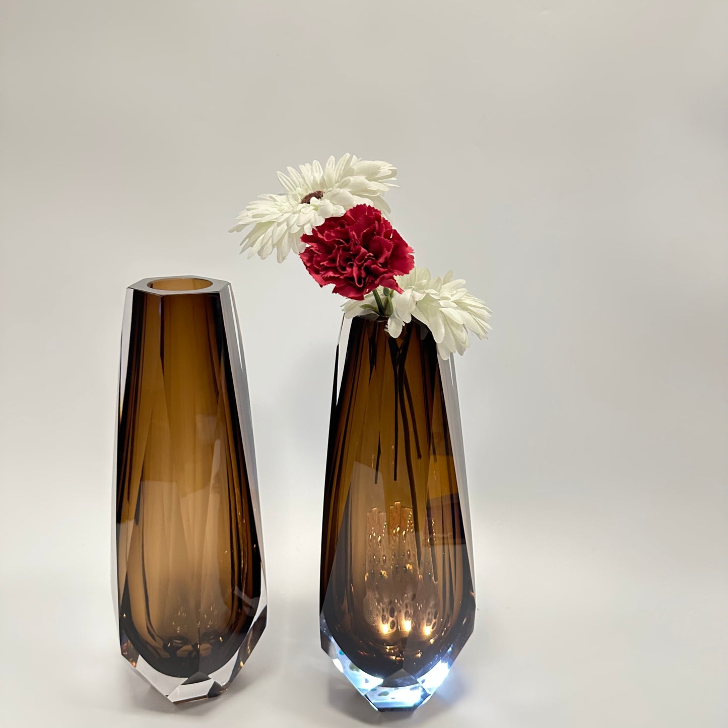 Hand Blown Glass Vase, Unique Glass Vase